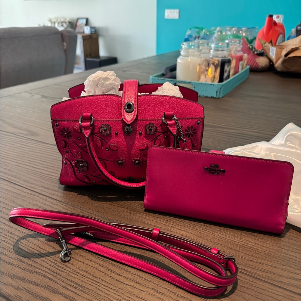 Coach MERCER SATCHEL 24 WITH TEA ROSE satchel crossbody - Picture 2 of 11